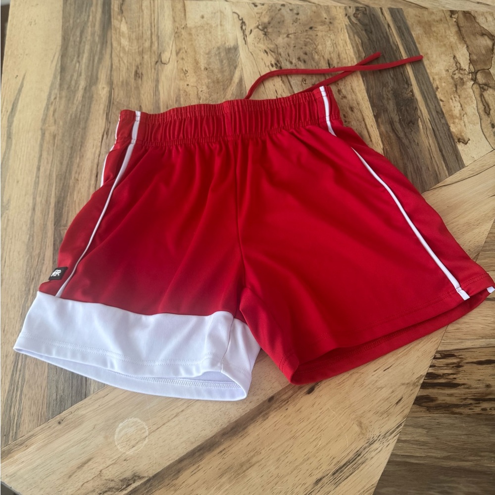 Tiger Friday Red and White Dance Shorts